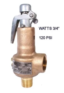 WATT SICHERHEITS-DRUCKBEGRENZUNGSVENTIL FIGUR 31 EINLASS 3/4 ZOLL 120 PFUND AUSLASS 1 ZOLL - Bild 1 von 1