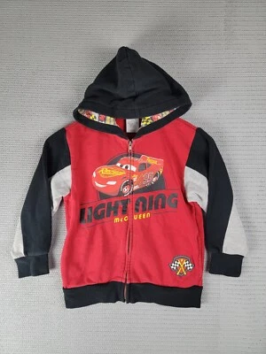 Lightning Mcqueen hoodie zip up Disney kids 5/6 years old racing cars - Image 1 of 4