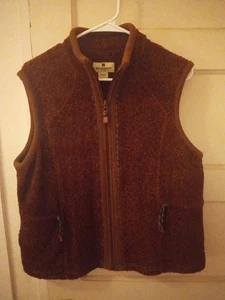 Women's Size Large Woolrich Vest Burgundy - Picture 1 of 7