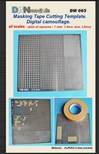 Dan Models N003 Abdeckband Schneideschablone. Digital Camouflage. Alpaka 0,4mm - Bild 1 von 2