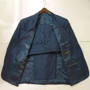 Lauren Ralph Lauren Men Suit 48R ACTUAL Sz 48S /W40XL26 (extra to 28 Navy Check - Picture 1 of 19