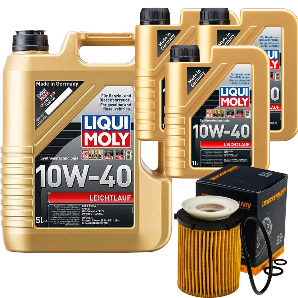 DENCKERMANN Ölfilter Liqui Moly Leichtlauf 10W-40 8L für Mercedes-Benz B-Klasse - Bild 1 von 4