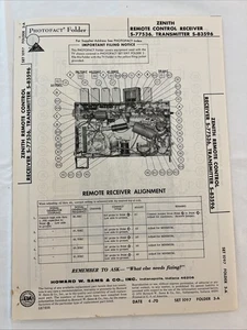 Vintage Sams Photofact Schematic 4-1970 ZENITH REMOTE CONTROL RECEIVER S-77536 - Picture 1 of 2