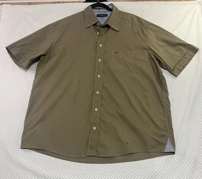 Casa Moda Sports Shirt Men's Button Up Short Sleeve Checkered Pattern Sides XL - Image 1 of 4