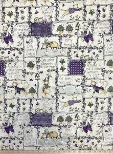 Beth Yarbrough für Springs #0118 Kitty Friends Collage 1 Yd x 44" Baumwollstoff - Bild 1 von 2