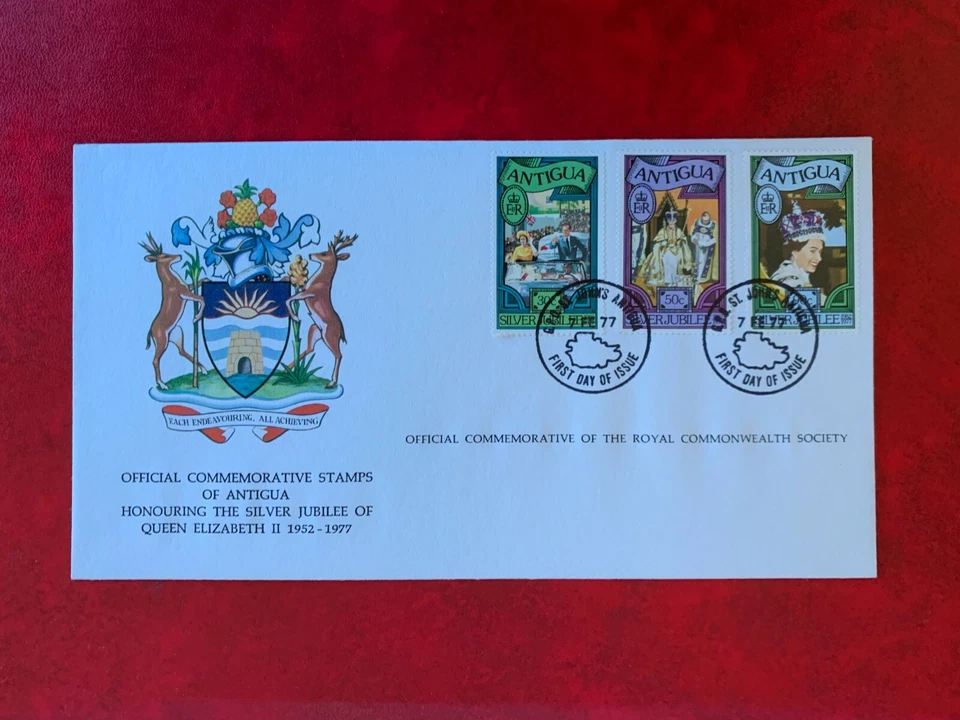 ANTIGUA 1977 FDC RCS REINA ISABEL 2 JUBILEO DE PLATA Foto 1 de 1