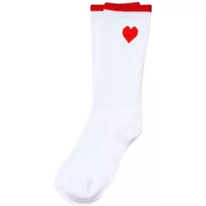 Victoria's Secret Bamboo Love Crew Socks Mid Calf White w Heart NEW - Picture 1 of 1