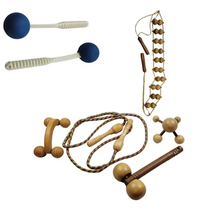 Vintage Wooden & Manual Massager Lot – 7 Piece Self-Care Wellness Set - Picture 1 of 10