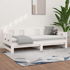 Pull-out Day Bed White Solid Wood Pine 2x(80x200)  M2G6