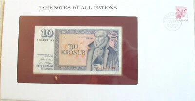 Billetes de todas las naciones Islandia 1981 10 coronas UNC P-48a.3 signo 42 prefijo A Foto 1 de 4