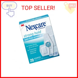 Nexcare Strong Hold Pain Free Removal Bandages, Assorted, 20 count - Picture 1 of 2