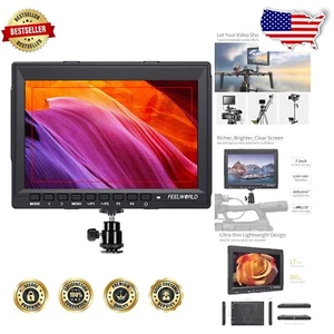 Advanced 7-Inch DSLR Monitor - 4K Support & Sunshade for Enhanced Video Quality - Picture 1 of 10