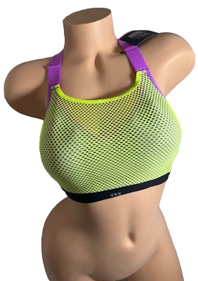 SUJETADOR DEPORTIVO VICTORIA'S SECRET VSX LIMA CIERRE TRASERO SOPORTE MÁXIMO MALLA 32C Foto 1 de 4