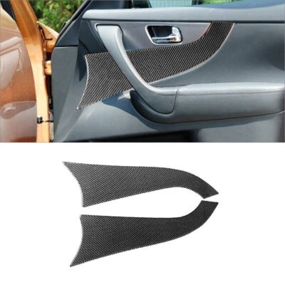 Cubierta interior del panel de la puerta delantera de fibra de carbono para Infiniti FX35/37/50 QX70 Foto 1 de 4