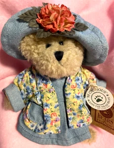 BOYDS BEARS "Allison Rose Berriweather" 6" Beige Chenille Vestido Oso/De Colección 2003 - Imagen 1 de 9