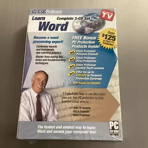 Video Professor Learn Word 3-CD PC Only As Seen On TV 2006 - SEALED - Picture 1 of 3