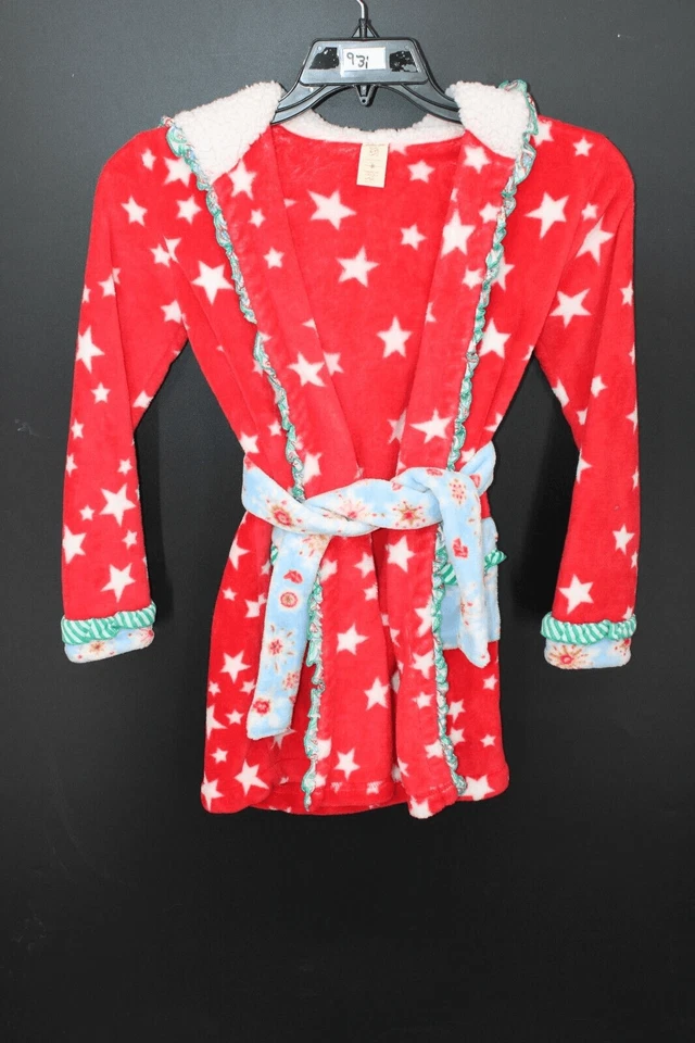 Bata de Noche Matilda Jane Vacaciones Talla 8-10 Navidad Estrella Roja Volantes Usada en Excelente Condición Foto 1 de 4