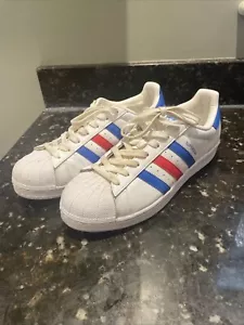 adidas superstar cloud White Blue Red - Picture 1 of 6