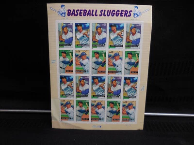 Baseball Sluggers USPS commemorative 39¢ Stamp Sheet, full sheet of 20 stamps - Image 1 of 4