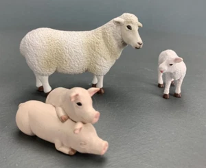 Farm & Ranch Pigs, Sheep, Lamb Figures Terra By Battat G0895 LZ - Picture 1 of 8