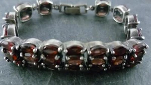 Pulsera antigua hermosas piedras preciosas plata 835 - Imagen 1 de 12