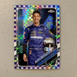 2021 Topps Chrome Formula 1 Daniel Ricciardo PURPLE CHECKER /199 Portrait #5 SP - Picture 1 of 2