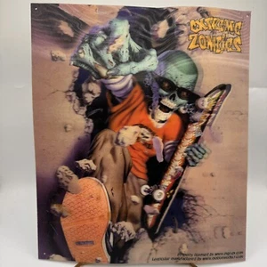 Extreme Zombies Vintage 2001 Meiklejohn Graphics 3-D Skateboard Poster 10x8.5” - Picture 1 of 11