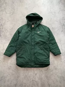 Chaqueta Nike Vintage Parkas Big Swoosh Logo Y2K Años 90 Para Hombre Talla Mediana Verde - Imagen 1 de 24