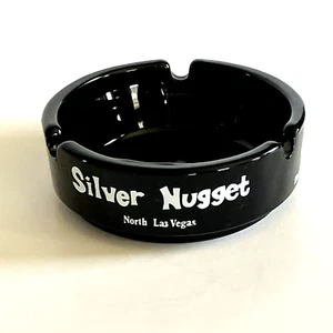 Silbernugget, Silver Bird, Silver City Casinos Las Vegas Schwarz Glas Aschenbecher - Bild 1 von 4
