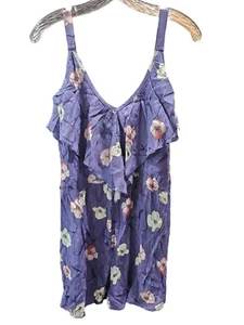 Band Of Gypsies Purple Floral Romper Size L NWT - Picture 1 of 5