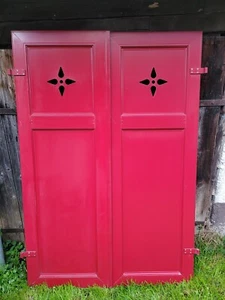 1 Paar Fensterladen - Aluminium - gebraucht - Höhe 165,5 cm - Breite 56 cm - Bild 1 von 20