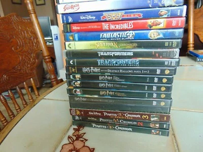 Lot 18 DVD's Kids Teens Adult Harry Potter Lord of the Rings Pirates Caribbean + - Image 1 of 4