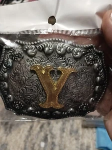 Western Belt Buckle With The Letter Y On It Made by WMG - Picture 1 of 6