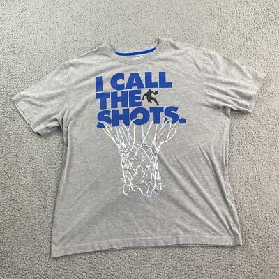 AND1 I Call The Shots Basketball Shirt Mens Large Gray Graphic Short Sleeve - Image 1 of 4