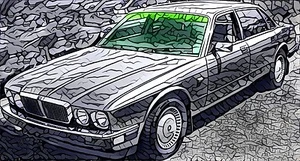 Jaguar Daimler XJ40 XJ 40 81 Frontscheibe Parabrezza Pare-brise Bj 87-95 grün/Gr - Bild 1 von 3