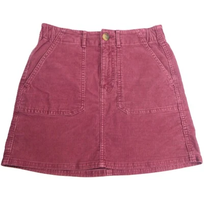 NEW American Eagle Women's Maroon Red 0 R Mini Super Stretch Corduroy Jean Skirt - Image 1 of 4