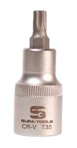 Tuerca de enchufe Torx T35 55 mm 1/2 pulgadas llave perfil en T, TX Supa-Tools - Imagen 1 de 6