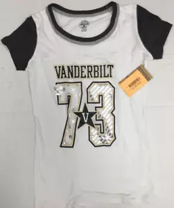 Vanderbilt Commodores NCAA Girl'sRinger Cap Sleeve T-Shirt XL 14/16 - Picture 1 of 1