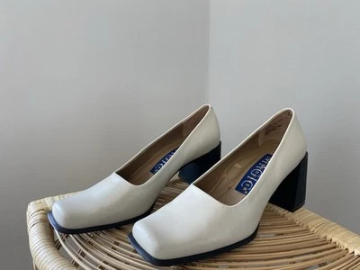 Tacones vintage Andrew Geller crema punta cuadrada  Foto 1 de 4