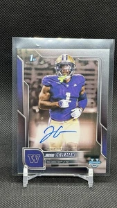 Bowman University 2025 cromo Jonah Coleman cromo automático Washington #BCA-JCO - Imagen 1 de 2