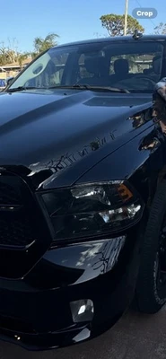 2012-2024 Dodge Ram Pickup LEFT Driver Quad Halogen Headlight Lamp w/ Black - Image 1 of 2