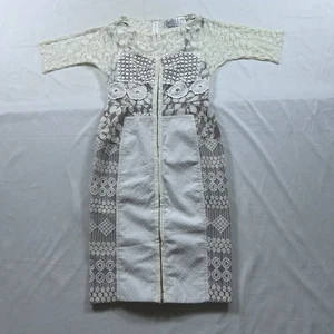 Anthropologie Kleid Damen 0P Beguile Byron Lars Carissima Etui Ivory Spitze - Bild 1 von 18