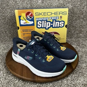 Skechers Arch Fit 2.0 Easy Chic Women’s Size 13 Hands Free Slip-Ins Navy Blue - Picture 1 of 12