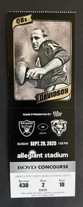 2025 Chicago Bears vs Las Vegas Raiders Ticket Stub 28.09.25 Mint!!! - Bild 1 von 2