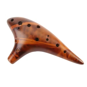 _Ocarina 12 Hole Alto C Flute Wind Instrument Natural Sound Easy To Learn Ea - Picture 1 of 12