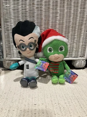 LOTE de 2 Muñecas de Peluche Romeo Gekko & Mad Scientist Disney PJ Masks Just Play Toy Foto 1 de 3