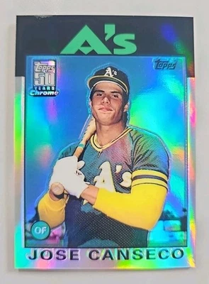 Jose Canseco 2001 Topps Chrome 1986 Rc Reprint Retrofractor Refractor - Image 1 of 2