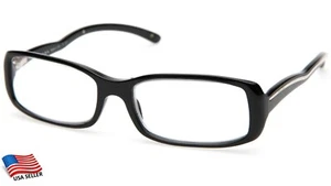 PRADA VPR 06M 1AB-1O1 BLACK EYEGLASSES FRAME 53-16-132mm B32 ITALY - Picture 1 of 10