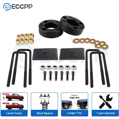 Kit elevador nivelador trasero delantero 1" ECCPP 2.5" para Silverado Sierra 1500 6 orejetas 07-22 Foto 1 de 4