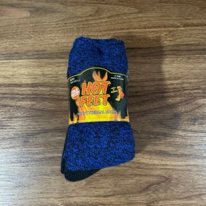 HOT FEET Boys Shoe Size 6-2 Heavy Thermal Socks 2 Pair Cold Weather Protection - Picture 1 of 4